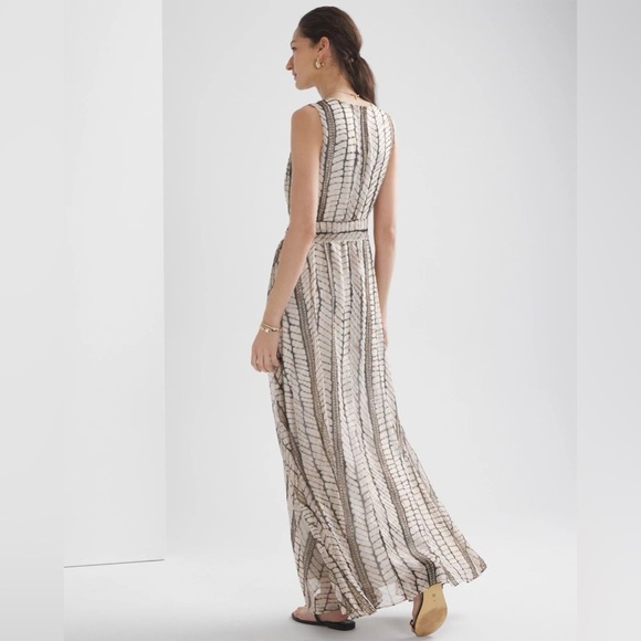 White House Black Market Cream and Black Maxi Dress NWOT - Picture 7 of 13